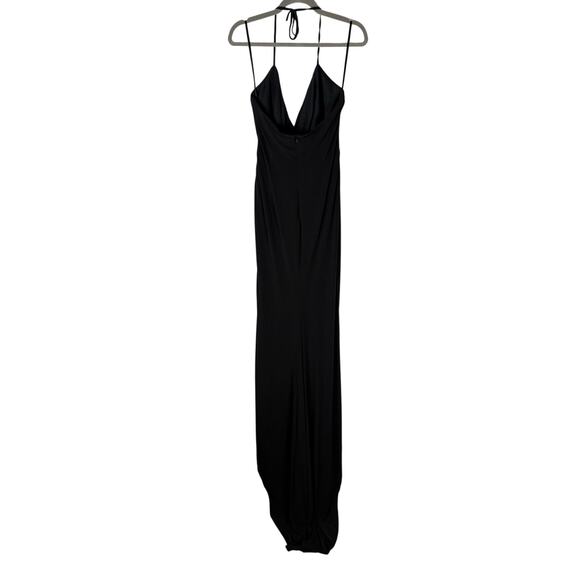 Katie May Jupiter Gown Halter Neck Ruched Formal Party Mob Wife Classy Black M - Picture 7 of 9